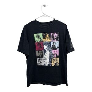 Taylor Swift Official The Eras Tour Concert Tee Black Graphic Oversized Women’s
